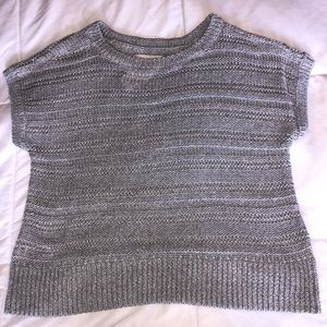 LOFT cropped gray sweater NWT